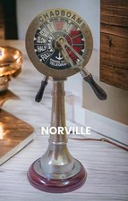 Antico telegrafo nave ottone 18" antico sala macchine decorativo regalo da co...