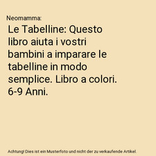 Le Tabelline: Questo libro