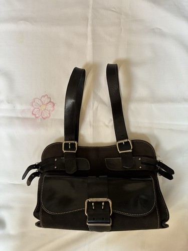 Medium black leather - black, crossbody