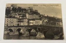 VERONA PONTE PIETRA CON CASTEL S. PIETRO 1928