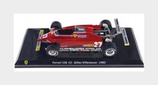 1:24 EDICOLA Ferrari F1 126C2 #27 1982 Gilles Villeneuve With Showcase FE24-0049