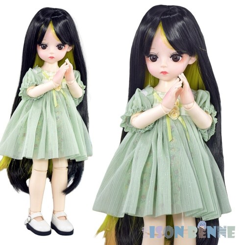 Perruque bicolore bjd poupée - bicolore,