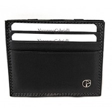 Portafoglio piatto in pelle