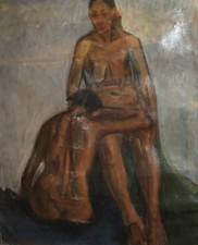 Antico grande dipinto - , olio
