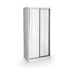 ARES ARMADIO IN LEGNO CON ANTE SCORREVOLI 84 X 56 X 187 CM COLORE BIANCO