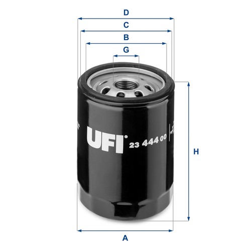 Filtro olio ufi 444 - filtro, 23.444.00