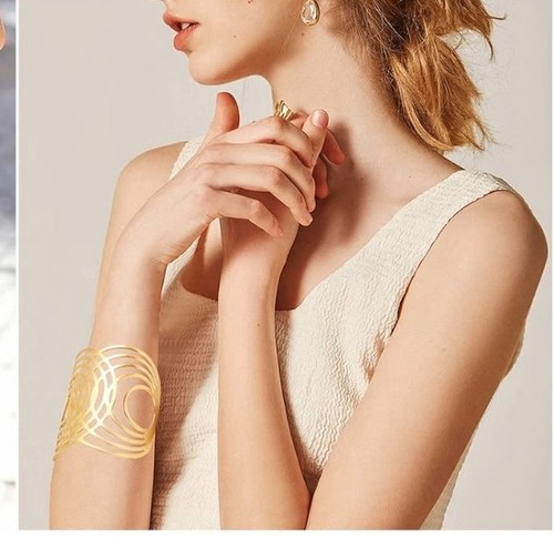 Bracciale rigido cuff oro - bracciale,