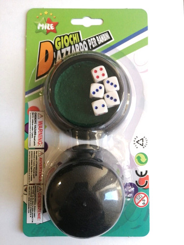 Dadi gioco con contenitore - dadi, da