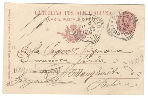 Regno italia 1895 - regno, cartolina