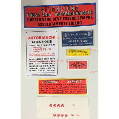Kit adesivi motore varie - adesivi, e