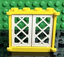 LEGO Pirates - 3853 2529 Yellow Window White Pane - 6274 6285