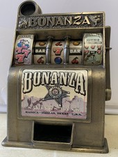 Vintage Bonanza Slot Machine Money Box Toy Radica Games Retro Coin Savings Bank