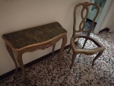 sedia antica stile foglia oro veneziana