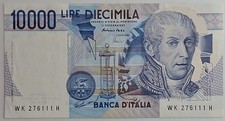 10000 Lire Alessandro Volta -