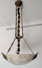 Lampadario in marmo e ottone