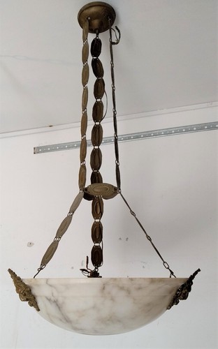 Lampadario marmo ottone - in,
