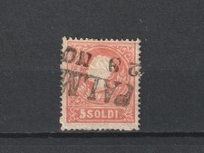 Lombardo Veneto 1858 Effigie 5s. rosso I tipo usato