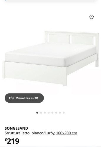 Letto ikea bianco con - letto,