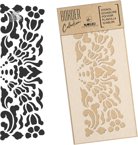 Stencil bordi 21x45cm fiori - stencil,