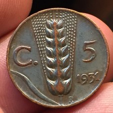 1931  5 centesimi  spiga , Vittorio Emanuele III 