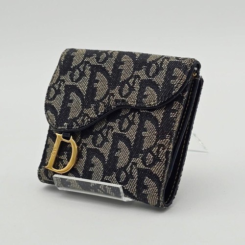 Dior oblique navy portafoglio - navy,
