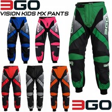 PANTALONI DA CORSA BAMBINI MX MOTOCROSS OFF ROAD QUAD PIT ATV DIRT JUNIOR PANTALONI MOTO