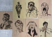  7 disegni a china su carta