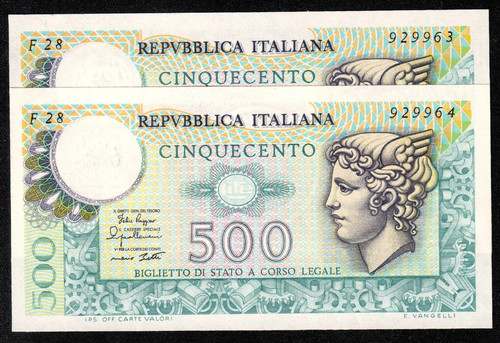 Lotto banconote italiane 500 - lotto,