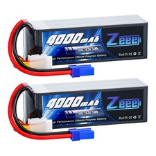 2x Zeee 5S Lipo batteria 4000mAh 18.5V 100C spina EC5 per RC auto aereo barca