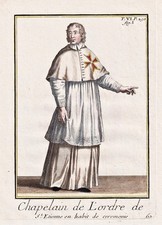 Costume Da Cappellano Ordine Di Santo Stefano Incisione 1790