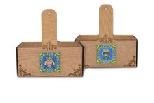 Portabicchieri da Tavola in Legno Decoro Testa di Moro 2 Modelli