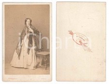 1875 ca NOBILTA' TORINO Donna con velo nero - Foto BERNIERI CDV