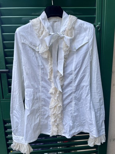 Pinko white shirt volant - pinko,