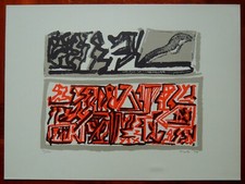 RICCARDO LICATA litografia del 1969 titolata ''OMAGGIO A MADERNA''  (SG)