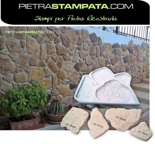 Stampo finta pietra - x,