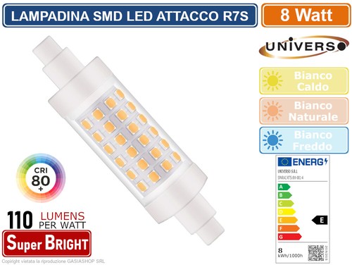 Universo lampadina led r7s - universo,