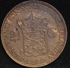 Paesi Bassi 2 1/2 fiorini 1929