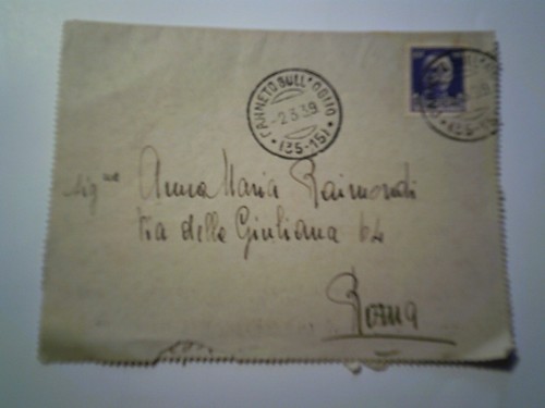 Biglietto postale viaggiato - biglietto,