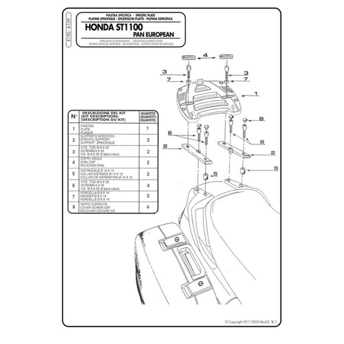 Givi e190 attacco posteriore - givi,