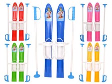 SCI PER BAMBINI SET SCI PER BAMBINI BINDING bastoncini plastica 5 colori 60 CM