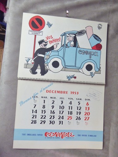 Rare calendrier 1954 - rare,