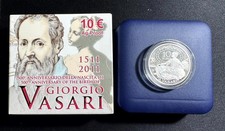 Repubblica Italiana 10 EURO 2011 - 500 Ann dalla Nascita Giorgio Vasari Ag PROOF