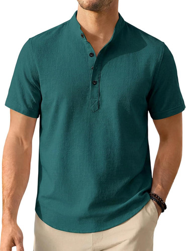 Camicia lino uomo manica - camicia,