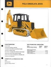 Depliant John Deere JD555  Pala Cingolata Retroescavatore 1976