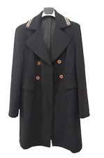 Cappotto Lungo Morbido Doppiopetto Donna Veste Tg M L 