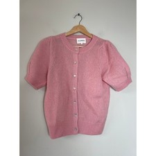 Cardigan manica corta rosa