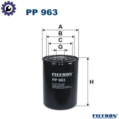 Filtro carburante 963 per - filtro, pp