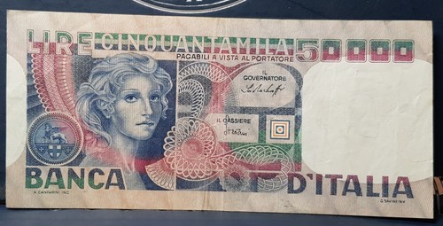 Banconota 50000 lire - banconota, di