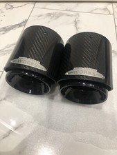 COPPIA PUNTE SCARICO MINI COOPER S JCW FIBRA DI CARBONIO LUCIDA NERO F54 F55 F56 F57