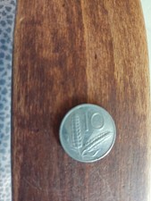 Moneta da 10 Lire anno 1955 Spiga Aratro rarissima manca sigla del conio